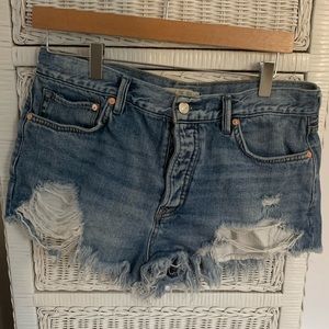 Free People High Waisted Denim Shorts